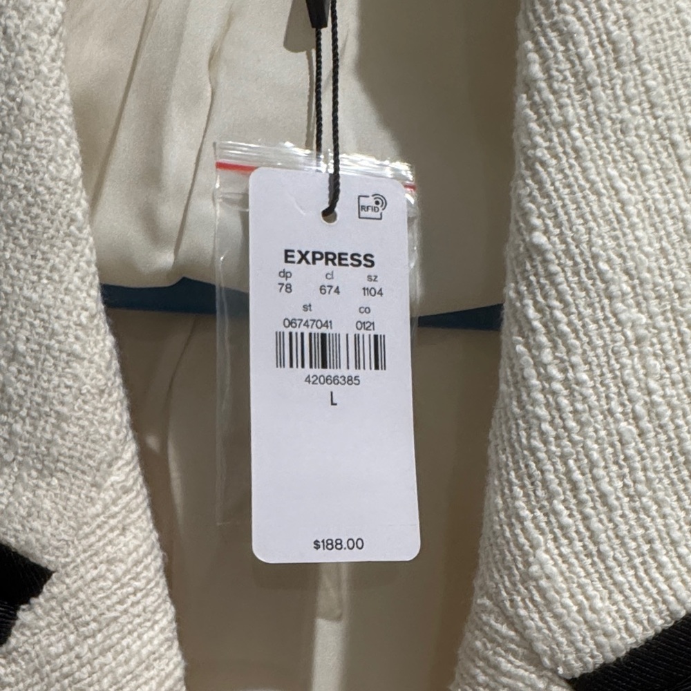 Express Cream Jacket with Black Accents - Picture 2 of 3